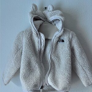 The North Face Cream Fleece Jacket with Ears 12-18m